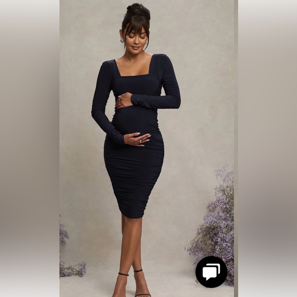 Club L London navy maternity dress